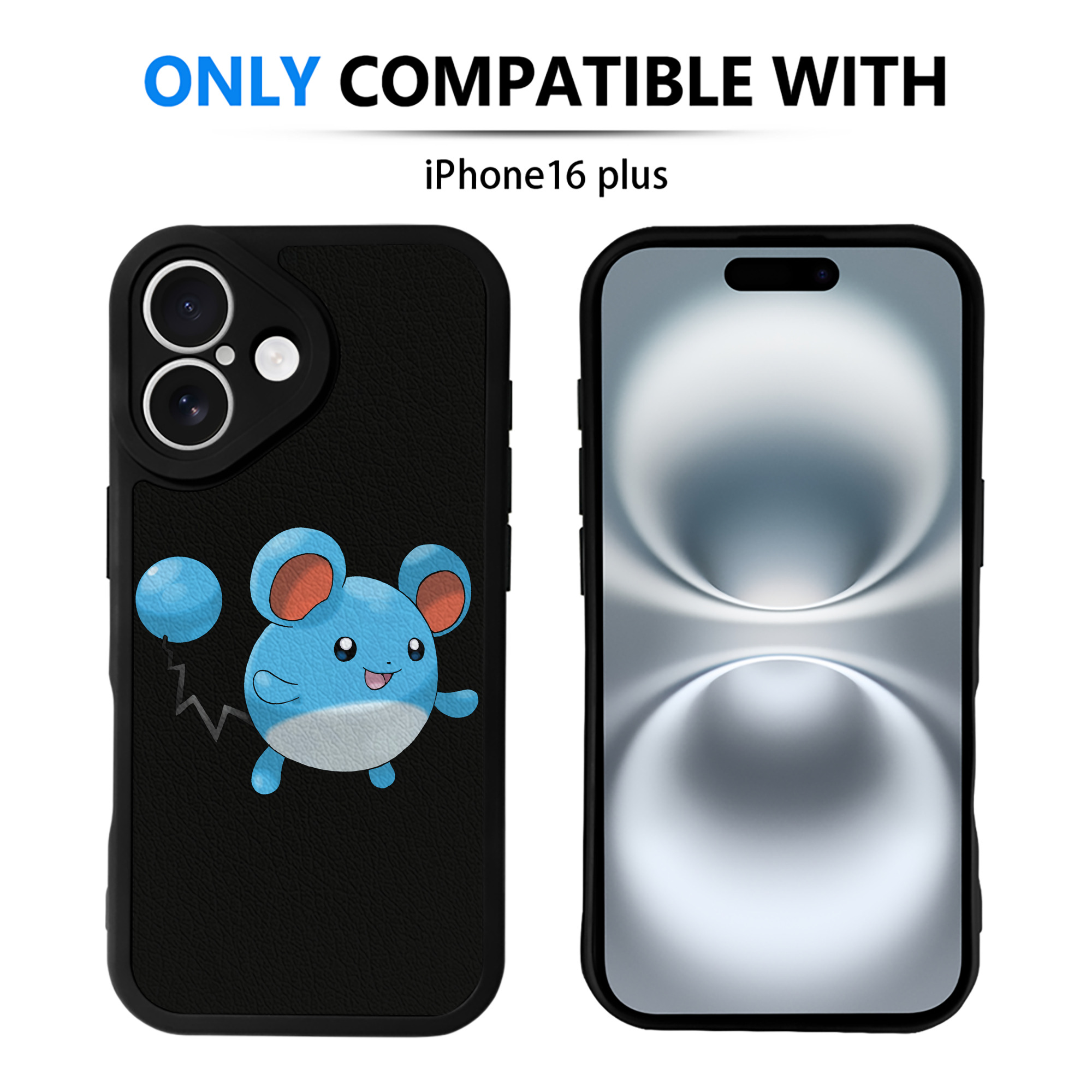 （画像用） ポケットモンスター Pokémon 【iPhone 16シリーズ対応】シリコンスマホケース（レザー調） 材質：シリコン